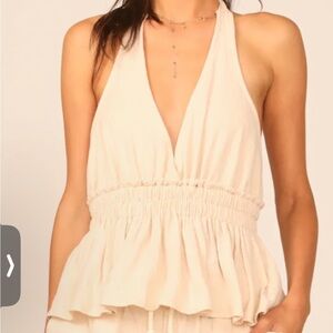 SET Ocean Drive. The Sand New Texture Fabric Halter Top and Pants